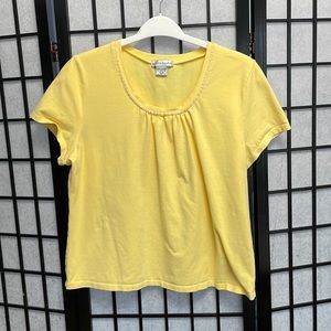 Yellow Beaded T Shirt by Bianca Nygard, SZ XL